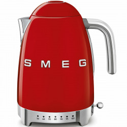 kettle smeg 2400 w 1 7 l red stainless steel plastic
