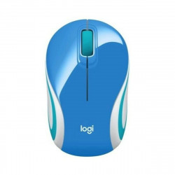 optical wireless mouse logitech lgt-m187bu blue