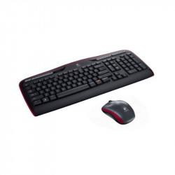 keyboard and wireless mouse logitech mk330 black