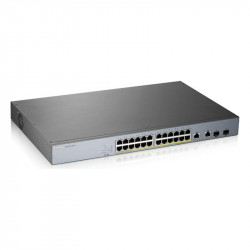 switch zyxel gs1350-26hp-eu0101f 24 gb 375w 26 ports grey