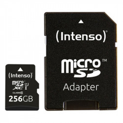 cartão de memória micro sd com adaptador intenso 3423492 256 gb preto