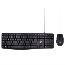 keyboard and mouse ewent ew3006 black spanish qwerty