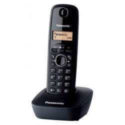 wireless phone panasonic kx-tg1611sph black amber