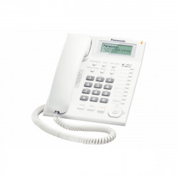 landline telephone panasonic kx-ts880exw lcd white