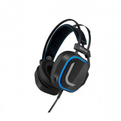 headphones denver electronics ghs131 black blue gaming