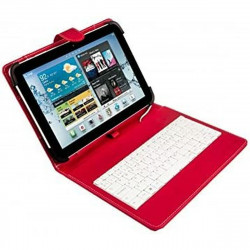 case for tablet and keyboard silver electronics 111916140199 red spanish qwerty qwerty 9″-10.1″