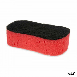 scourer black red foam abrasive fibre 7 3 x 4 x 12 3 cm 40 units