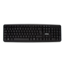 keyboard nilox nxkbe000002 spanish qwerty black
