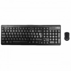 keyboard and mouse nilox combo de ratón más teclado wireless black spanish qwerty
