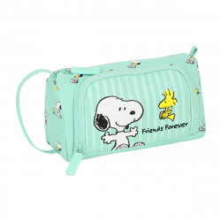School Case with Accessories Snoopy Friends forever Mint (32 Pieces)