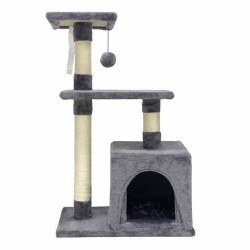scratching post for cats poppy 50 x 30 x 80 cm grey