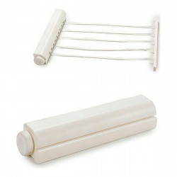 clothes line extendable white nylon polypropylene 34 5 x 6 x 6 cm