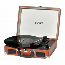 record player denver electronics vpl-120brown usb brown