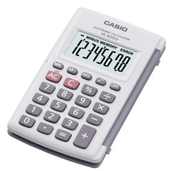 calculatrice casio hl-820lv-we gris résine 10 x 6 cm