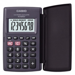 calculatrice casio hl-820lv-bk gris résine 10 x 6 cm