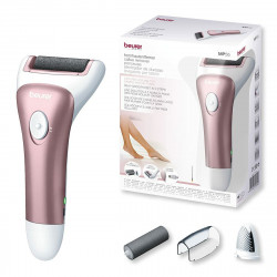 rechargeable pedicure file with integrated vacuum beurer mp55 pink