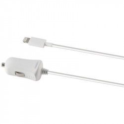 car charger lightning 1a ksix iphone white