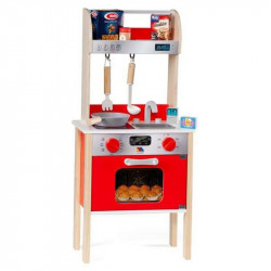 toy kitchen moltó 21293 wood red 10 pcs