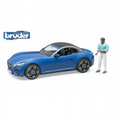 toy car bruder roadster blue figure