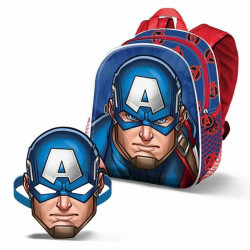 school bag capitán américa mask 27 x 24 x 9 5 cm