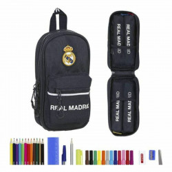 Backpack Pencil Case Real Madrid C.F. Navy Blue (33 Pieces)
