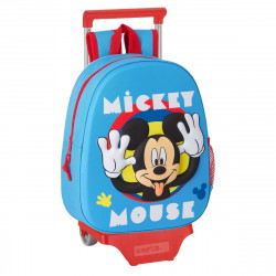 3d school bag with wheels 705 mickey mouse clubhouse light blue