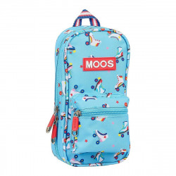 Backpack Pencil Case Rollers Moos Multicolour Light Blue (33 Pieces)