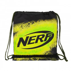 sac à dos serré par des ficelles nerf neon noir citron 35 x 40 x 1 cm