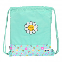 backpack with strings smiley summer fun turquoise 35 x 40 x 1 cm
