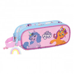 double carry-all my little pony wild & free blue pink 21 x 8 x 6 cm