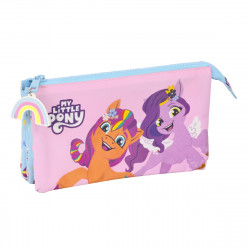 triple carry-all my little pony wild & free blue pink 22 x 12 x 3 cm