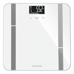 digital bathroom scales cecotec tp-8435484040884_229705_vendor white glass stainless steel 180 kg batteries x 2