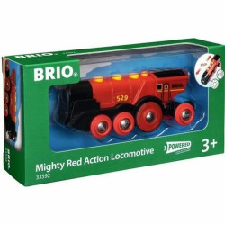 treno brio powerful red stack locomotive