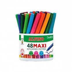 set of felt tip pens alpino classbox multicolour 48 pieces