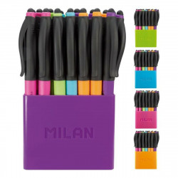 Set of Biros Milan P1 Stylus Colours 24 Pieces 1 mm