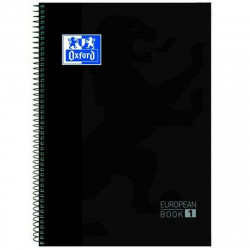 notebook oxford classic 80 sheets 5 units a4 staples black 5 pieces