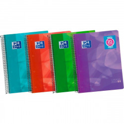 notebook oxford european book 5 micro perforated multicolour a4 5 pieces 120 sheets