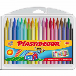 crayons gras de couleur plastidecor multicouleur
