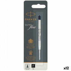 refill for ballpoint pen parker quink flow black 0 8 mm 12 units