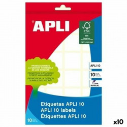adhesive labels apli white 10 sheets 31 x 100 mm 10 units