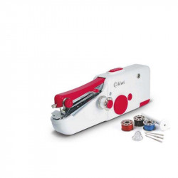 portable travel handheld sewing machine kiwi 220-240 v 50-60 hz red white