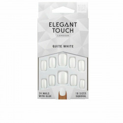 false nails elegant touch polished colour rounded quite white 24 pieces 48 uds