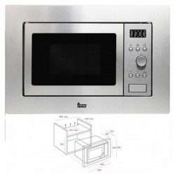 built-in microwave with grill teka mwe204fi 20 l 800w steel 800 w 20 l