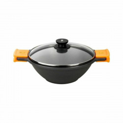 pan bra braisogona_a272028 black black orange metal aluminium 24 cm 28 cm