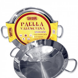 paella pan guison 74046 stainless steel metal 3 l 10 pieces 46 cm