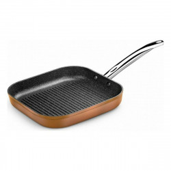 grill pan with stripes monix m740030 grill 28 cm aluminium toughened aluminium 4 pieces