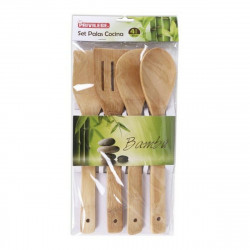 conjunto de utensílios para cozinha privilege bambu 4 pcs