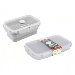 rectangular lunchbox with lid quttin foldable silicone rectangular 1 2 l 22 x 14 cm 22 x 14 cm