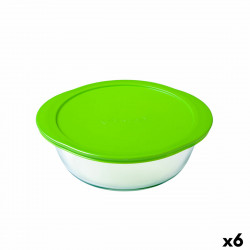 round lunch box with lid pyrex cook & store 27 x 24 x 8 cm green 2 3 l silicone glass 6 units