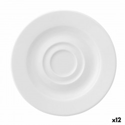 plate ariane prime espresso ceramic white 13 cm 12 units